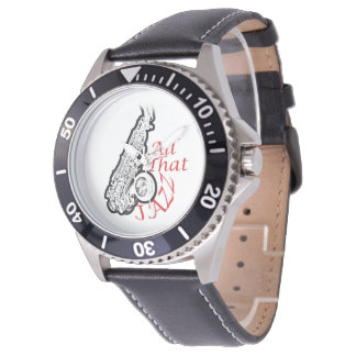 Saxophon Jazz Musician Band Armbanduhr