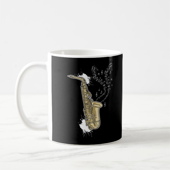 Saxophon Jazz Musician Musician Musical Notes Kaffeetasse (Links)