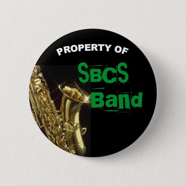 Saxophon-Knopf für Band Button (Vorderseite)