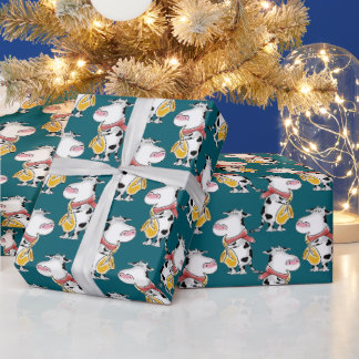 Saxophon-Kuh Geschenkpapier