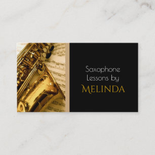 Saxophon-Lehren, Musik, Instrument Business Card Visitenkarte