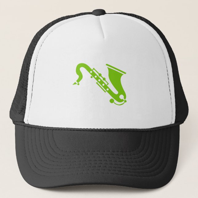 Saxophon - Martian Green Truckerkappe (Vorderseite)