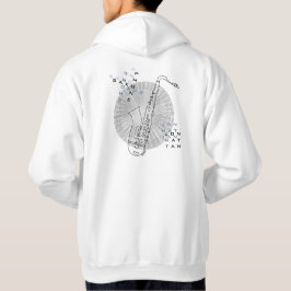 Saxophon Modern Graphic Saxophonist Jazz Festival Hoodie