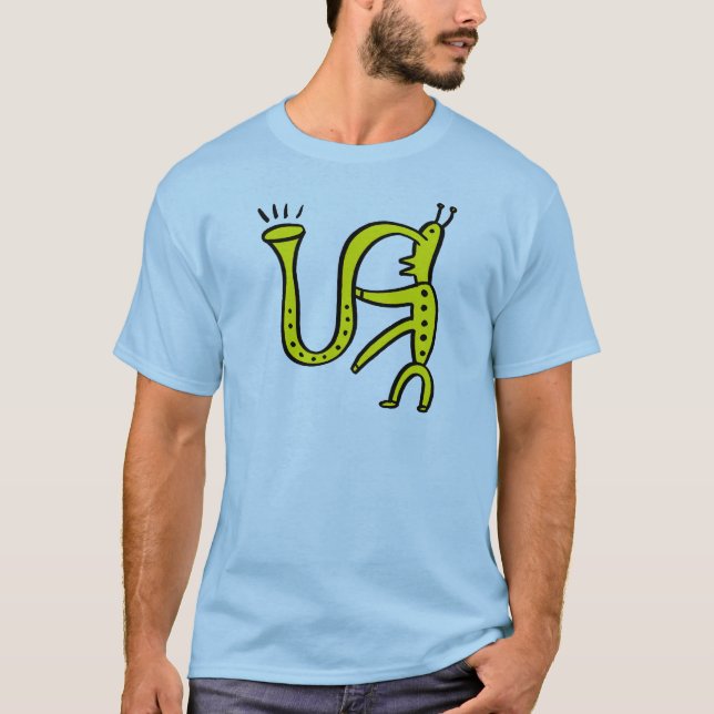 Saxophon-Monster T-Shirt (Vorderseite)