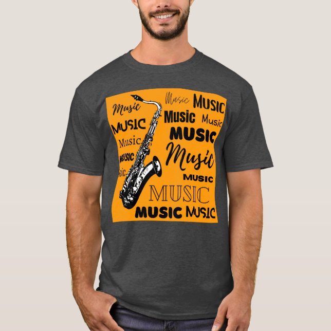 Saxophon, Musik T-Shirt (Vorderseite)