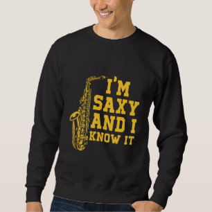 Saxophon Musiker Musikinstrument Jazz Band Sa Sweatshirt