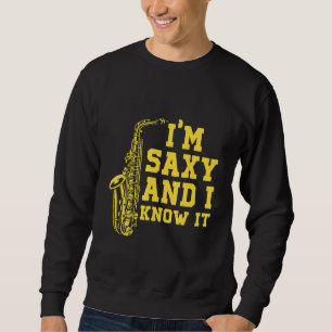 Saxophon Musiker Musikinstrument Jazz Band Sa Sweatshirt