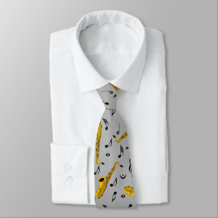 Saxophon Musiknote Pattern Neck Tie Krawatte
