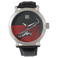 Saxophon Personalisiert Monogram Gift Watch