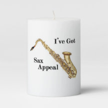 Saxophon Pillar Candle