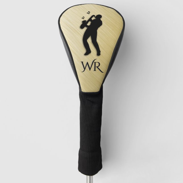 Saxophon Player Monogram Golf Headcover (Vorderseite)