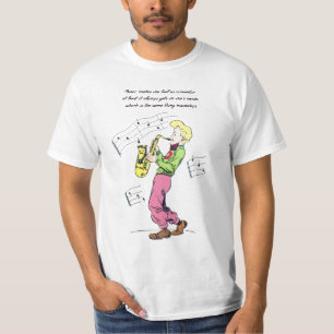 Saxophon Player Music Quotes Comic Book Art T-Shirt