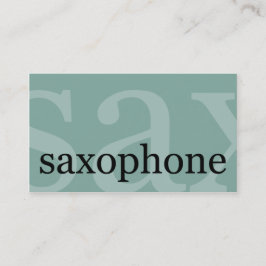 Saxophon Player Teacher Studio Musician Visitenkarte
