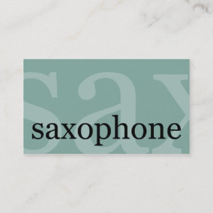 Saxophon Player Teacher Studio Musician Visitenkarte