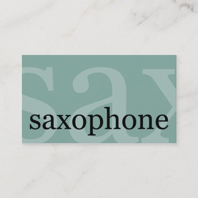 Saxophon Player Teacher Studio Musician Visitenkarte (Vorderseite)