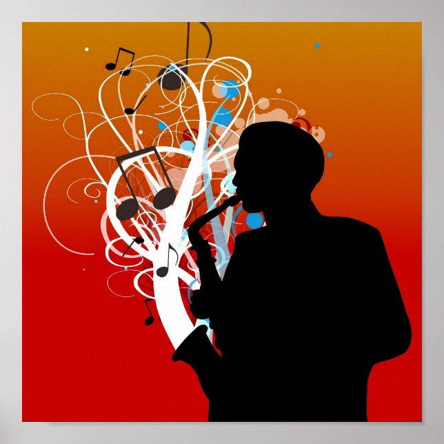 Saxophon Poster (Vorne)