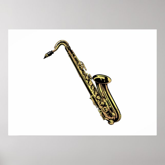 Saxophon Poster (Vorne)