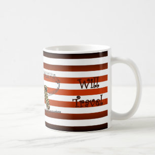 Saxophon ~ Reisen ~ Musikalische Streifen ~ Kaffeetasse