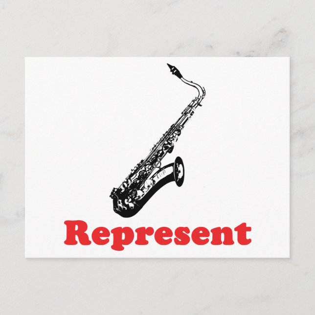 Saxophon Repräsentant Postkarte (Vorderseite)