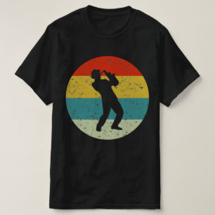 Saxophon Retro Vintage Silhouette 70er T-Shirt