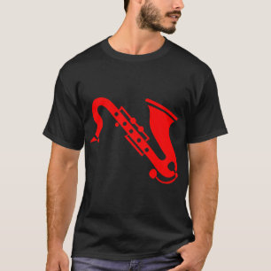 Saxophon - Rot T-Shirt
