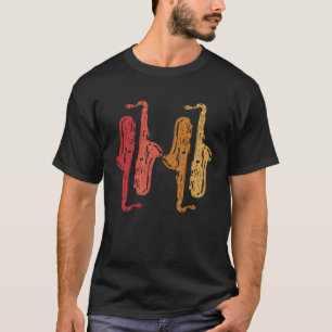 Saxophon Saxaphon Spieler Musik Jazz Tenor T-Shirt