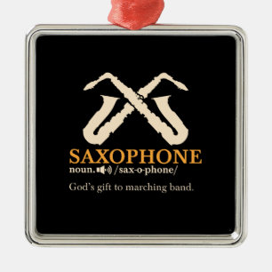 Saxophon - Saxophon - Definition Ornament Aus Metall