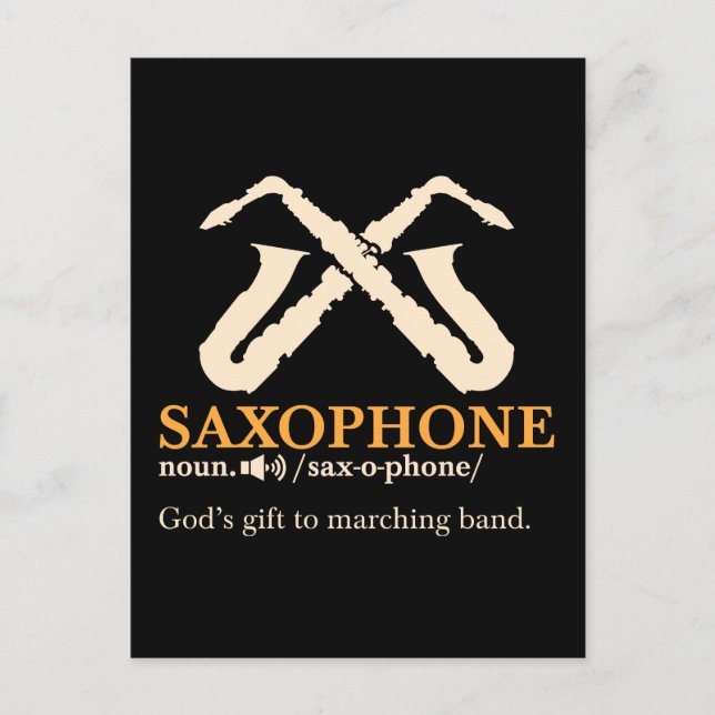 Saxophon - Saxophon - Definition Postkarte (Vorderseite)