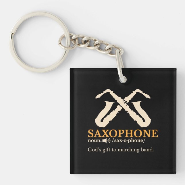 Saxophon - Saxophon - Definition Schlüsselanhänger (Vorderseite)