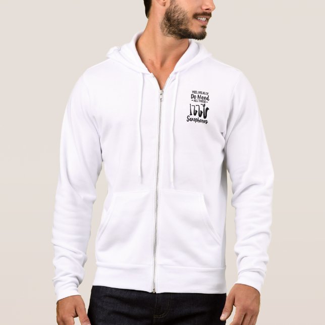 Saxophon - Saxophon - Typen Hoodie (Vorderseite)