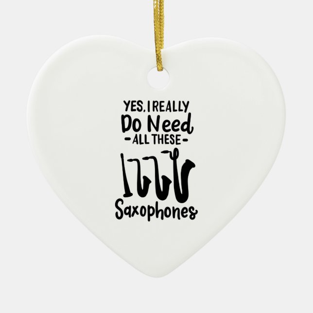 Saxophon - Saxophon - Typen Keramik Ornament (Vorne)