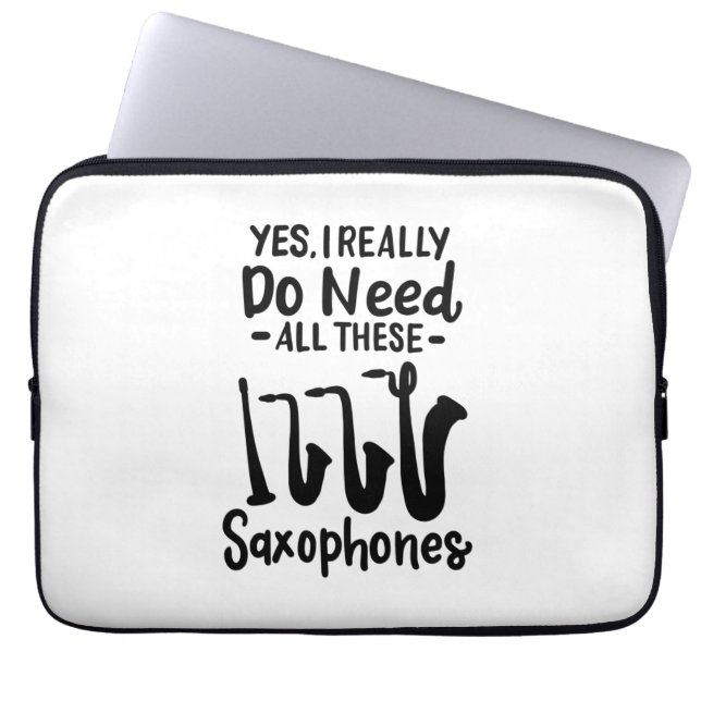 Saxophon - Saxophon - Typen Laptopschutzhülle (Vorderseite)