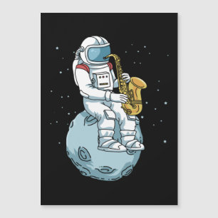 Saxophon Saxophonist gibt Jazzmusik Saxophon Magnetkarte