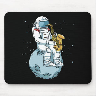 Saxophon Saxophonist gibt Jazzmusik Saxophon Mousepad