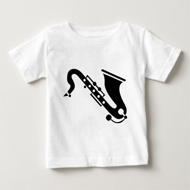 Saxophon - Schwarz Baby T-shirt (Vorderseite)