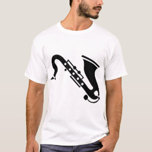 Saxophon - Schwarz T-Shirt