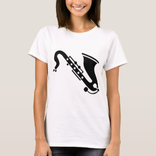 Saxophon - Schwarz T-Shirt