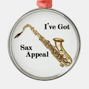 Saxophon Silbernes Ornament