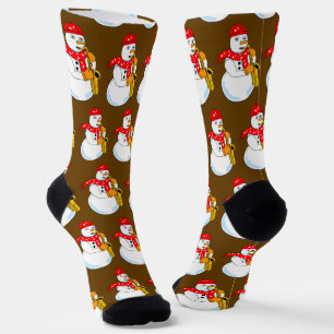 Saxophon Snowman Socken