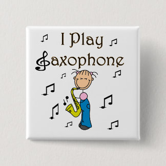 Saxophon-Spieler-Knopf Button