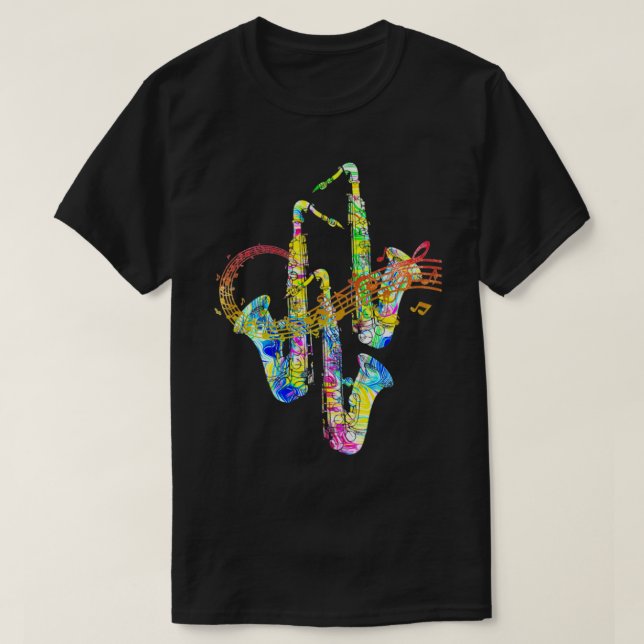 Saxophon T-Shirt (Design vorne)