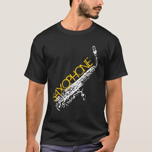 Saxophon-T - Shirt (Vorderseite)