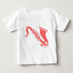Saxophon - Tropisches Rosa Baby T-shirt