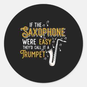 Saxophon Trumpet Marching Band Jazz Musician Gesch Runder Aufkleber
