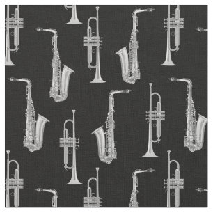 Saxophon Trumpet Musician Jazz Music Stoff