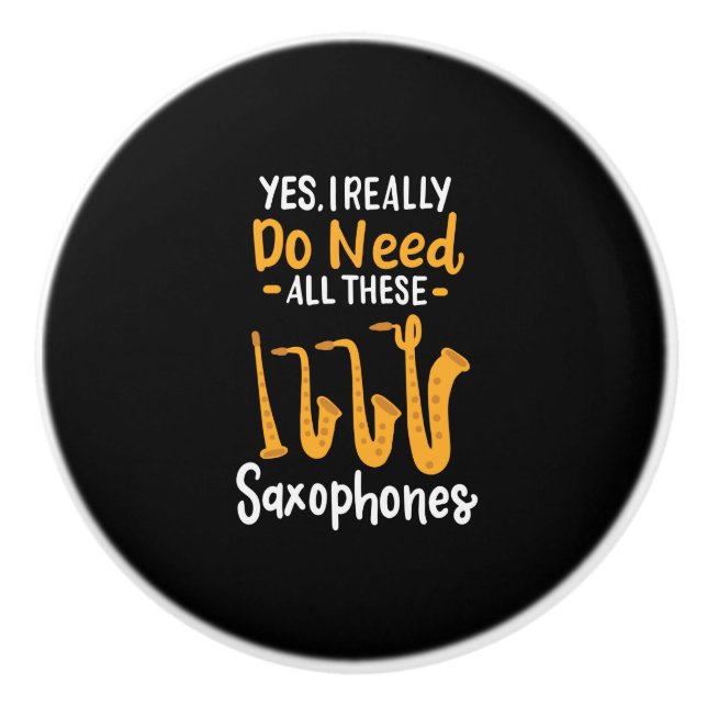 Saxophon-Typen Keramikknauf (Vorderseite)