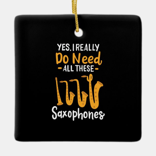 Saxophon-Typen Keramikornament (Vorderseite)