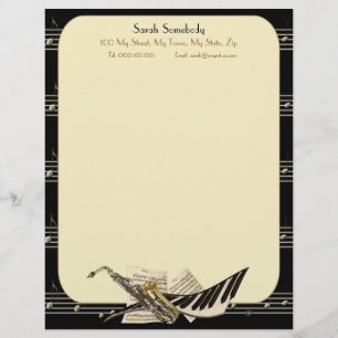 Saxophon- und Klaviermusik Briefkopf