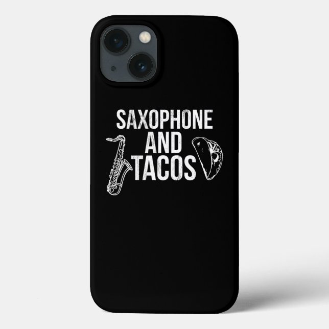 Saxophon und Tacos Funny Taco Band  Case-Mate iPhone Hülle (Rückseite)