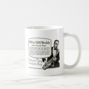 Saxophon Vintage-Werbung Tasse